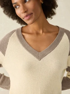 Women Faherty Brand Throwback V-Neck -