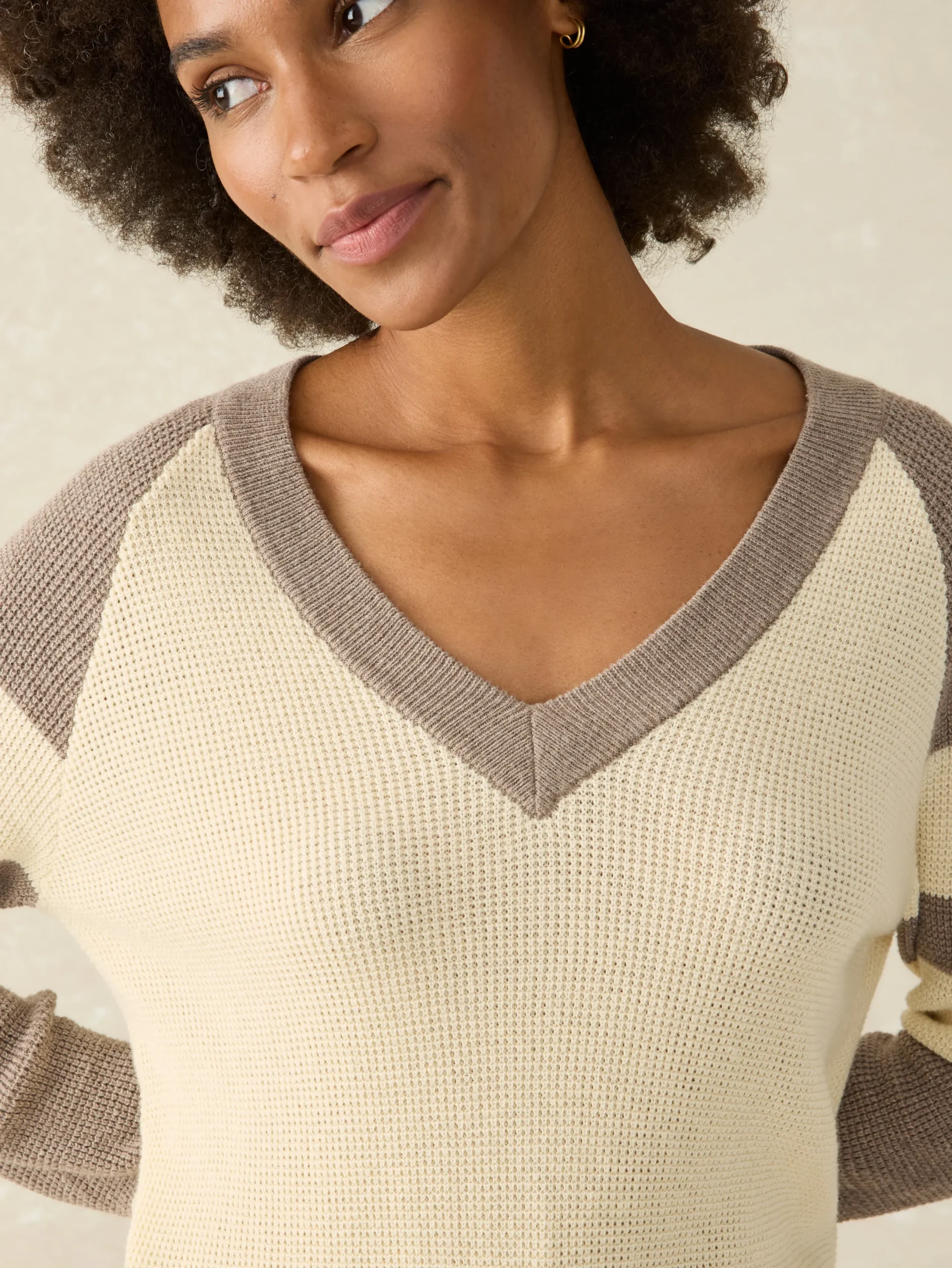 Women Faherty Brand Throwback V-Neck -