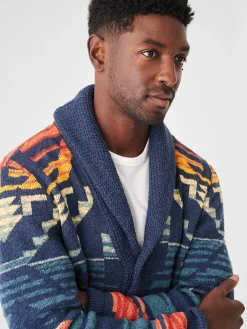 Faherty Brand Thunder Voice Eagle Cardigan -