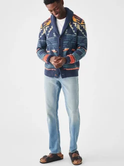 Faherty Brand Thunder Voice Eagle Cardigan -