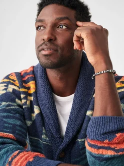 Faherty Brand Thunder Voice Eagle Cardigan -