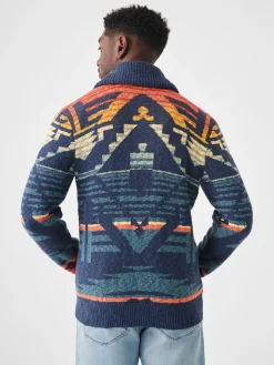 Faherty Brand Thunder Voice Eagle Cardigan -