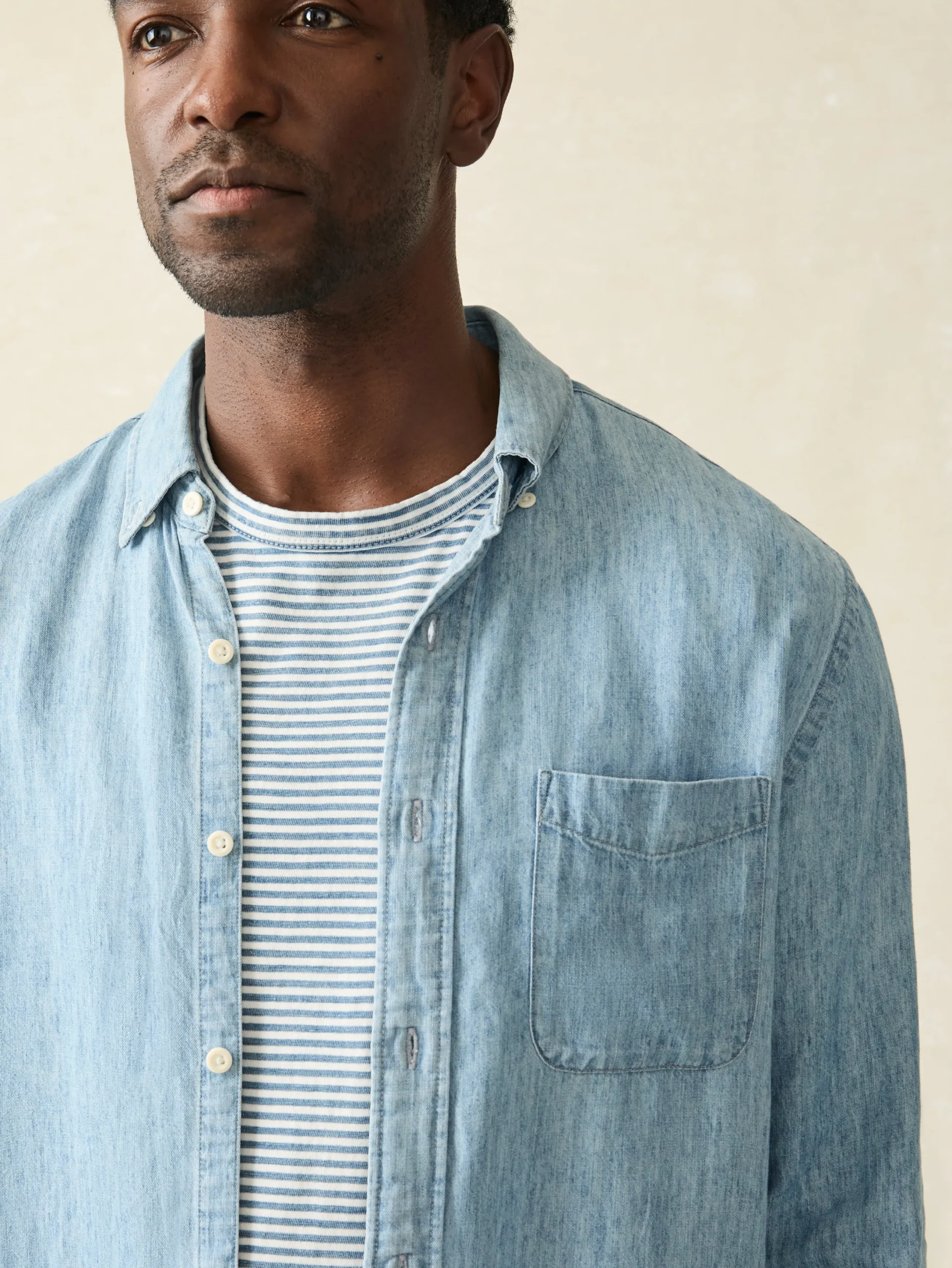 Faherty Brand Tried & True Chambray Shirt -