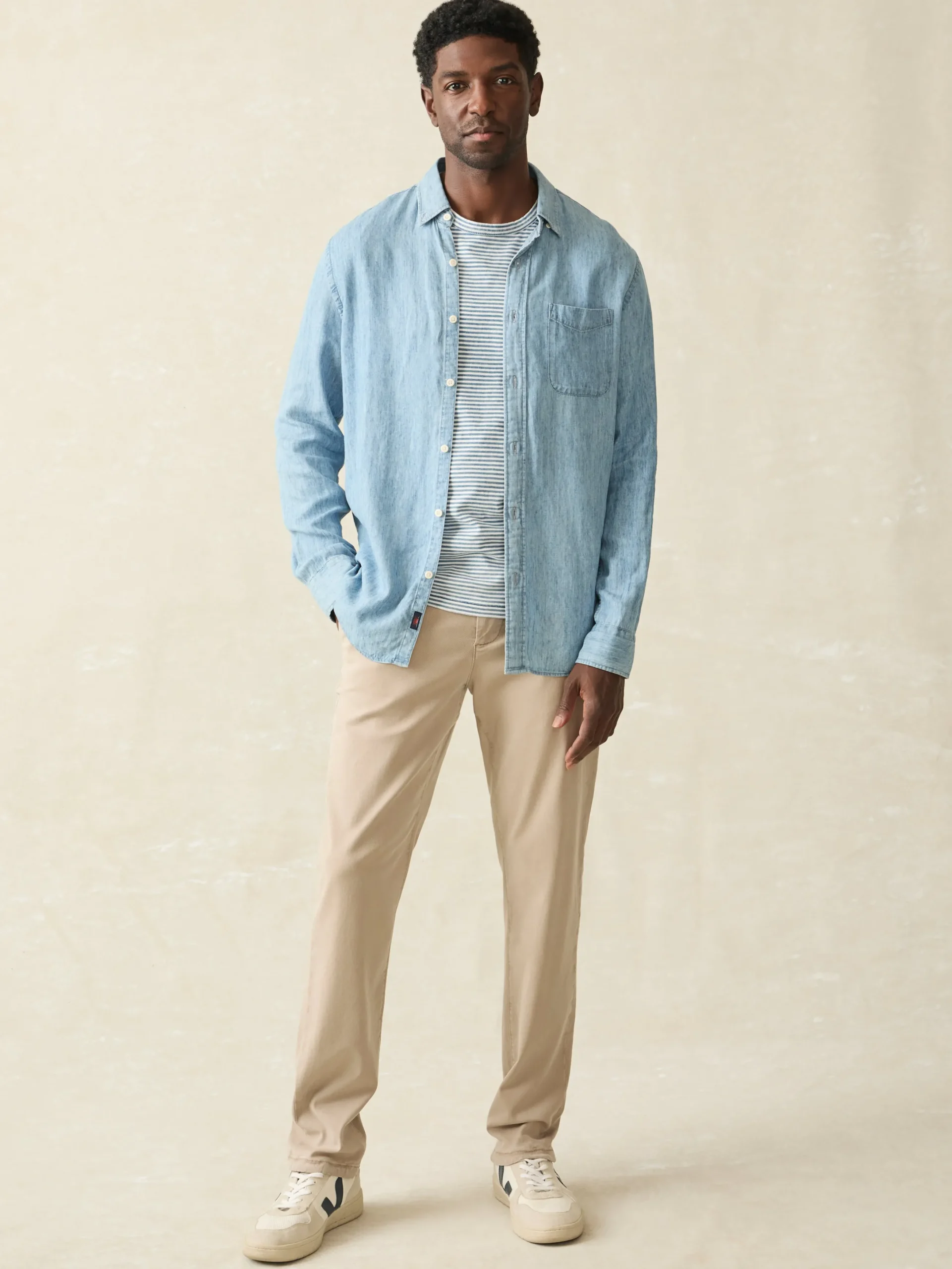 Faherty Brand Tried & True Chambray Shirt -