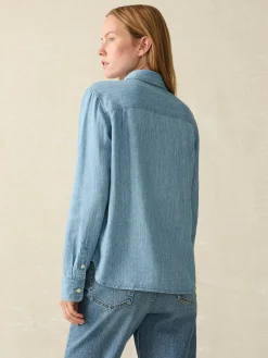 Women Faherty Brand Tried & True Chambray Shirt -