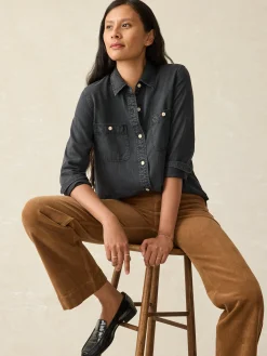 Women Faherty Brand Tried & True Chambray Shirt -