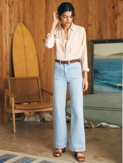 Women Faherty Brand Tried & True Chambray Shirt -