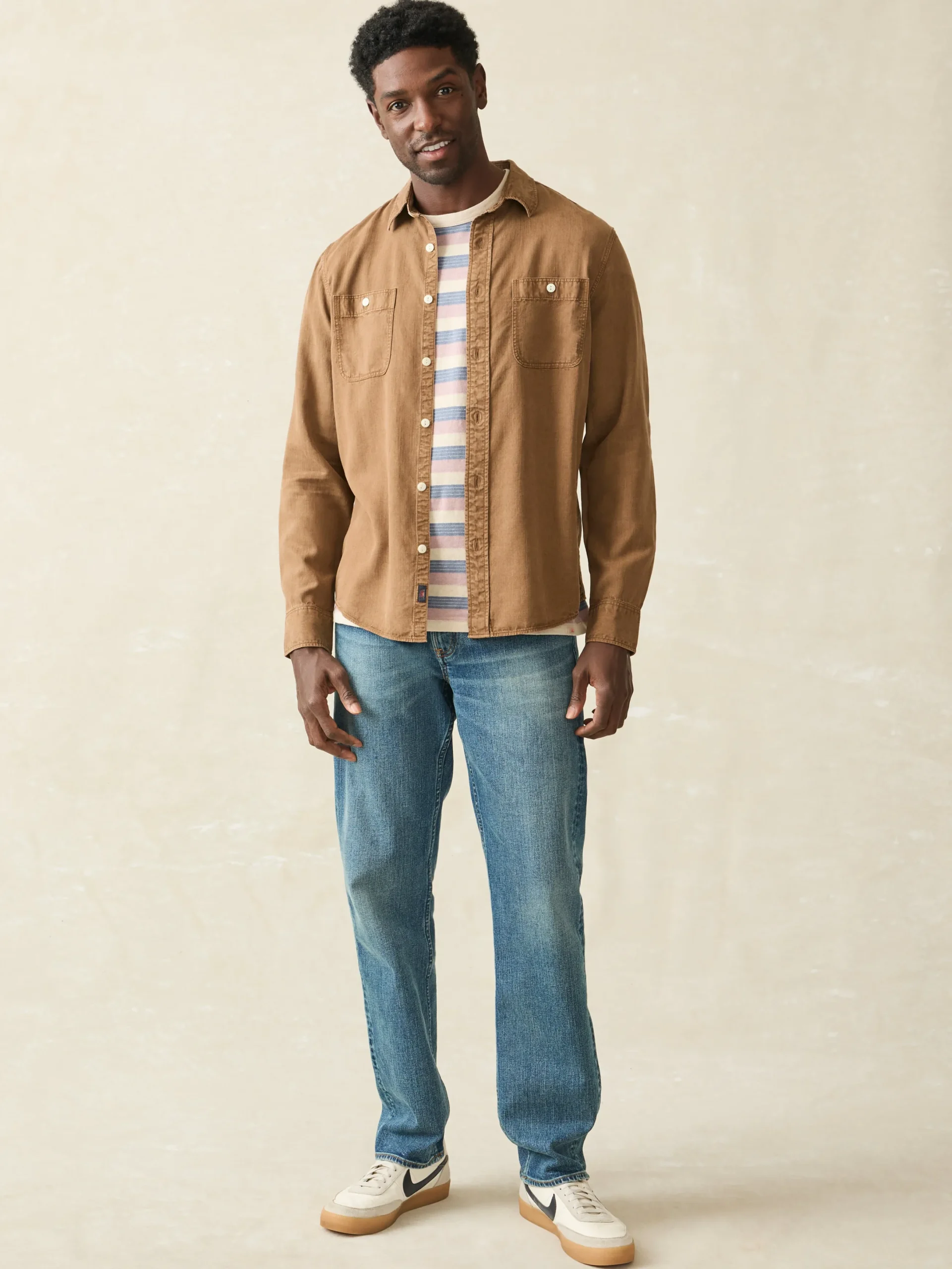 Faherty Brand Tried & True Chambray Workshirt -