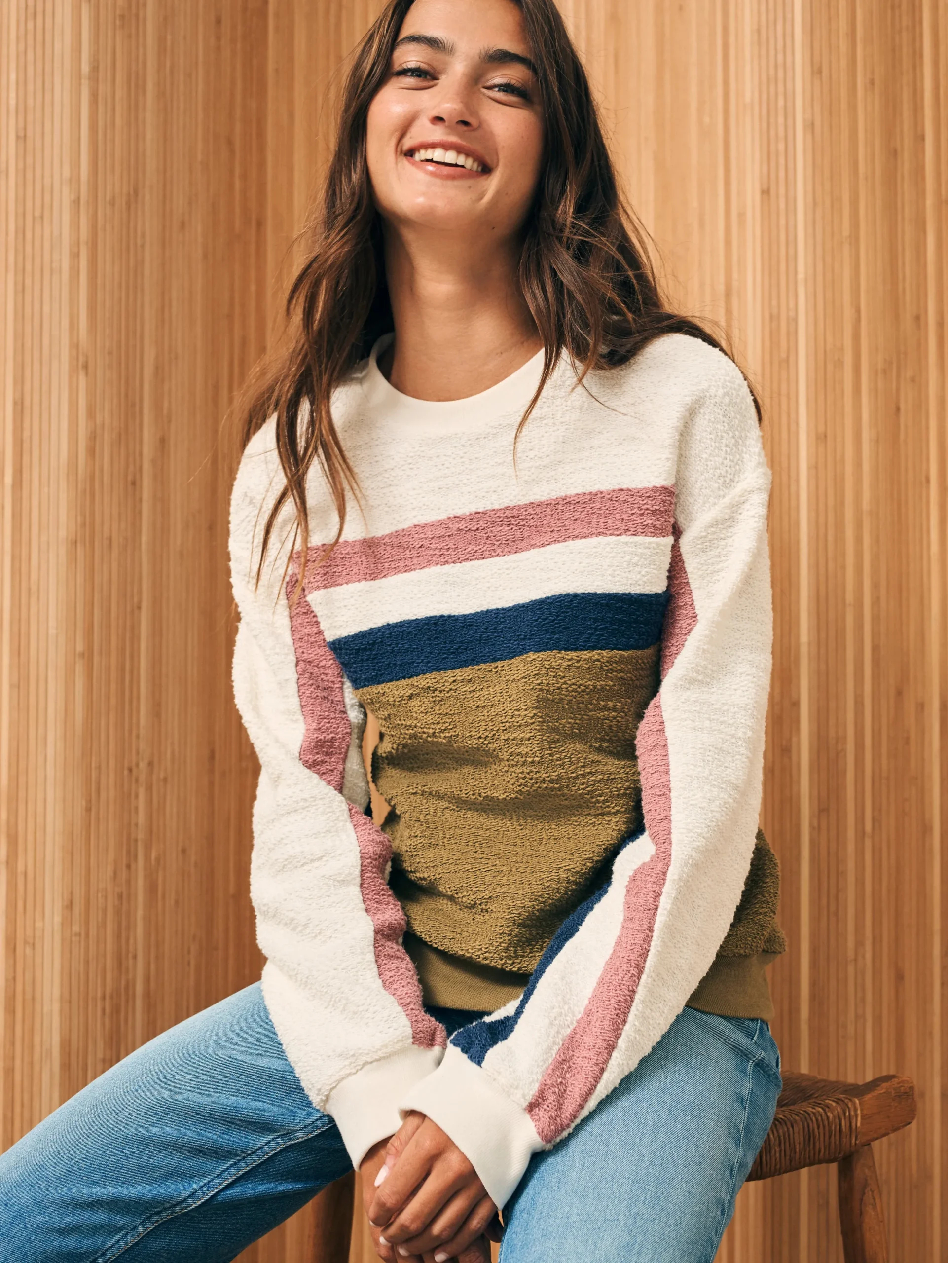 Women Faherty Brand Vista Stripe Pullover -