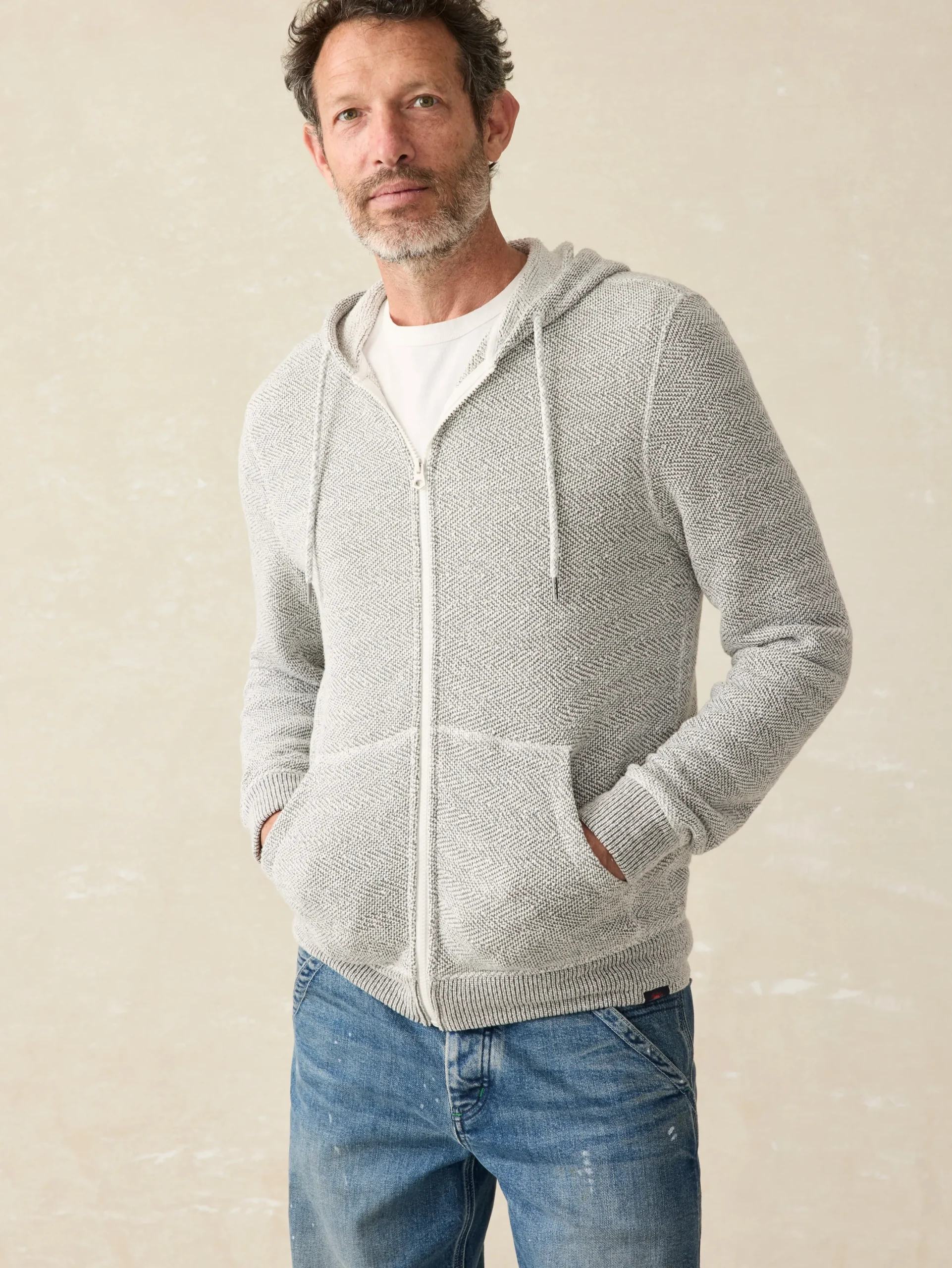 Faherty Brand Whitewater Full Zip Hoodie (Tall) -