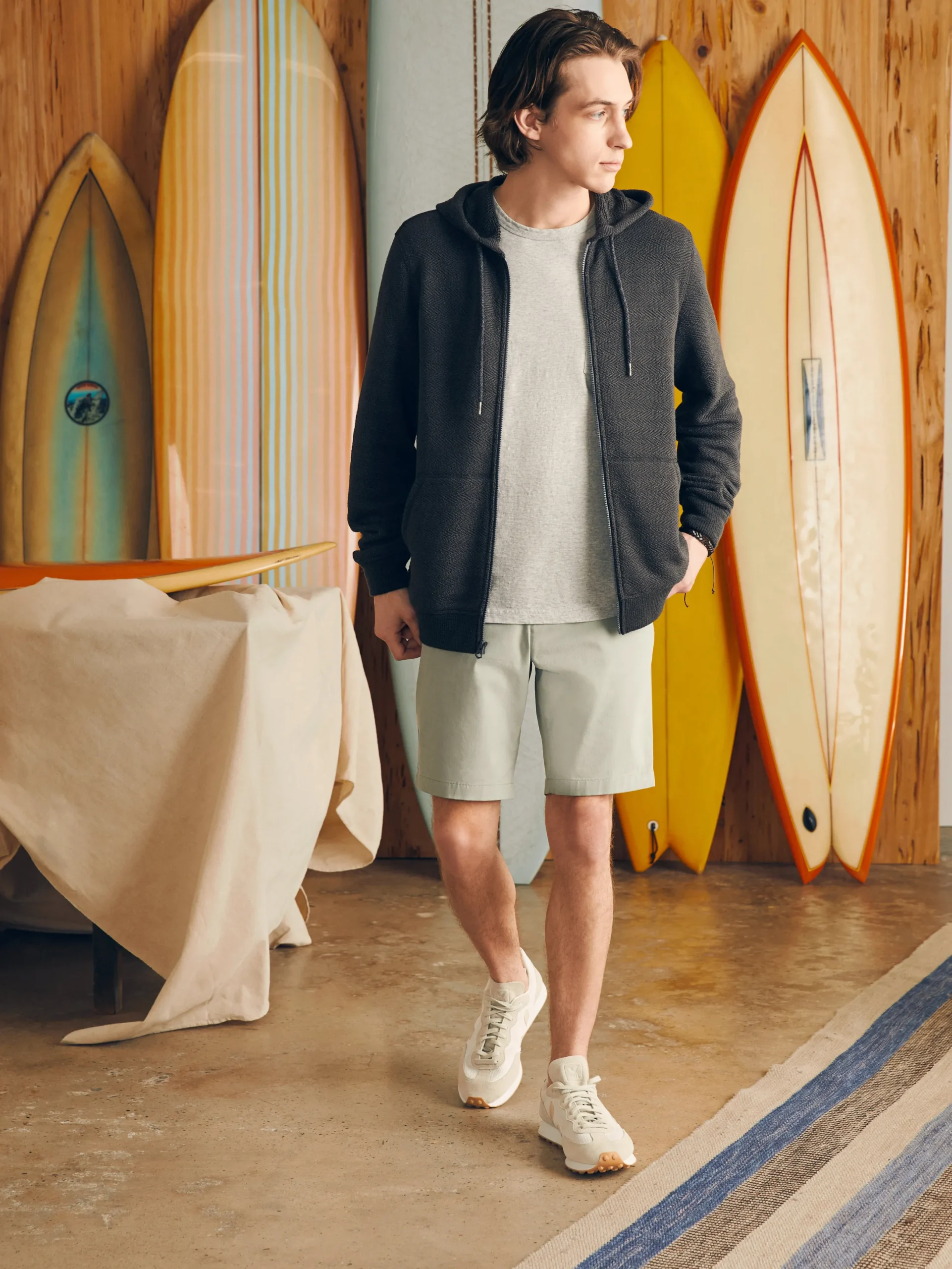 Faherty Brand Whitewater Full Zip Hoodie (Tall) -