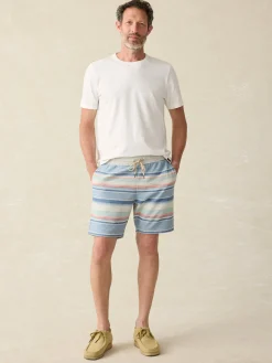 Faherty Brand Whitewater Stripe Sweatshort -